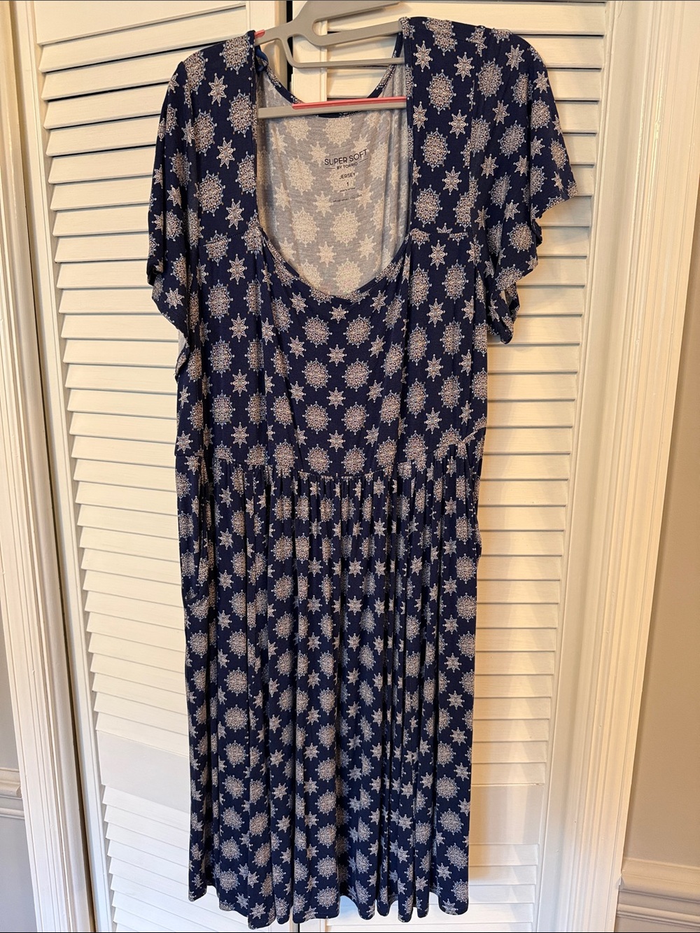 torrid Navy Midi Dress with White Starburst Print